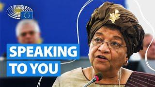 Ellen Johnson Sirleaf speech on Liberia | European Parliament