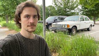 Driving to the Art Museum in a 1980's Diesel Mercedes