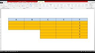 Delete cells in table - MS Word