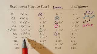 Laws of Exponents Practice Worksheet 3
