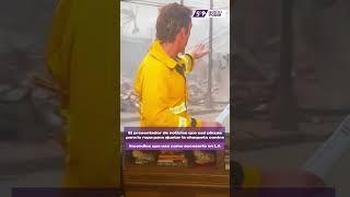 El presentador de noticias que usó pinzas para la ropa para ajustar su chamarra contra incendios