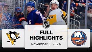 NHL Highlights | Penguins vs. Islanders - November 5, 2024