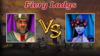 Richard vs Widowmaker | Fiery Ladys | Vorstellungs KI Kampf | Stronghold Crusader