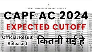 Capf AC 2024 Expected Cutoff | Capf AC 2024 Official Result Released