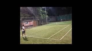 Hitting forhand winner on the run #tennis #tennisfun #tennisshorts