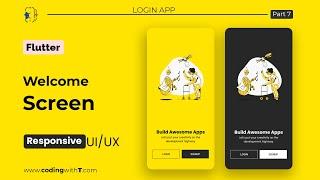 Welcome Screen | Flutter Login UI | Flutter UI | 2023