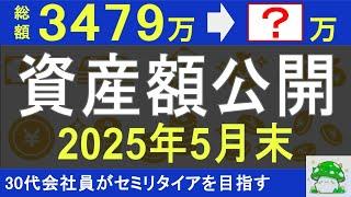 【資産公開】30代会社員の資産運用（2025年5月末）/ 金融資産8000万円でセミリタイアを目指す
