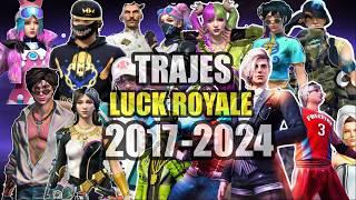 Todas las LUCK ROYALE DE ORO de FreeFire desde 2017 A 2024 || 40 SKINS LATAM