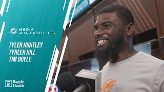 Huntley, Hill, and Boyle Meet with the Media l Miami Dolphins