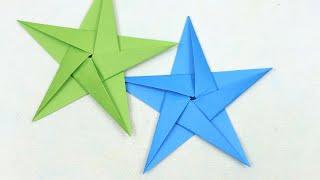 Paper Star folding - Easy Origami Star for beginners