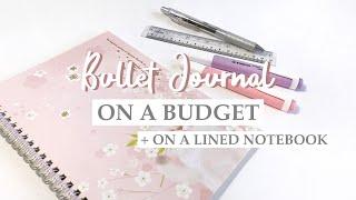 ️ bullet journal on a budget + on a lined notebook