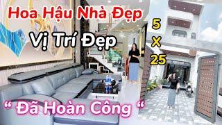 Hoa hậu nhà đẹp, vị trí đẹpĐã hoàn công, diện tích 5 x 25 | Phương Hiền Bán Nhà Bình Chánh