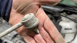 2005 BMW 325xi (E46): Replacing the front anti-sway bar end links