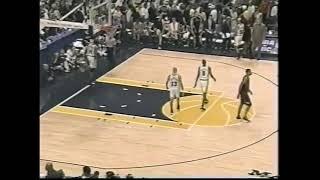 Latrell Sprewell Embraces His Teammates Knowing That Job Is Done (1999 ECF Playoffs Game 5 on NBC)