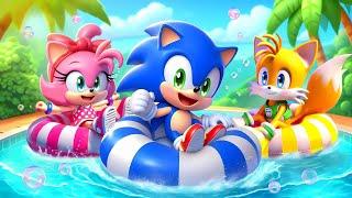 SONIC Brewing Cute Baby Playing At The Swimming Pool? | Funny Story | Sonic The Hedgehog 3 Animation