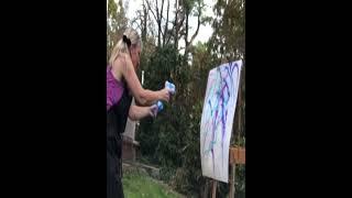 AWESOME! Water Gun Painting!#shorts #art