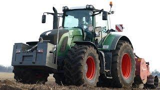 Fendt 936 Vario Working Hard Crushing Stumps w/ AHWI RF1000 Wood Crusher | Danish Agriculture