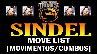 Mortal Kombat Trilogy (PS1) - Sindel Move List [Movimentos/Combos]