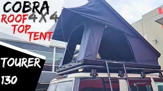 Cobra 4x4 Tourer 130 Roof Top Triangle Tent Aluminium Alloy Hardshell  280G Poly Cotton Ladder