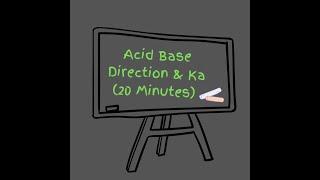 Acid Base Direction & Ka Intro (20 Min) - percent dissociation, ionizations