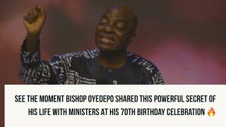 SEE the MOMENT BISHOP OYEDEPO SHARED THIS POWERFUL SECRET OF HIS LIFE WITH MINISTERS TONIGHT