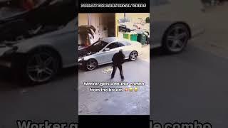 Garage worker gets the sideshow Bob experience IRL (England)