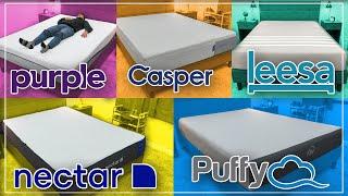 Best Bed In A Box - Purple vs Casper vs Leesa vs Nectar vs Puffy