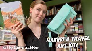 Making a travel art kit for beginners! (Trial Run!) // Learn with me