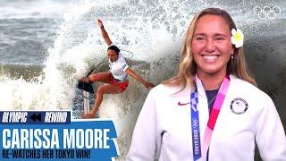 Carissa Moore reacts to her Tokyo 2020 gold medal performance! 