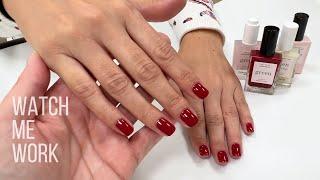 ️ Manicure with Manucurist polish in Dark Dahlia ️ [Watch Me Work]