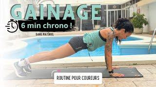 Gainage: 6min pour se muscler en profondeur.