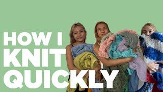 how I knit quickly and some general knitting tips for beginners | knitting vlog ep. 28