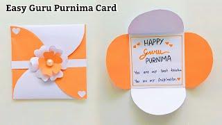 DIY : Beautiful Card For Guru Purnima / How to make easy guru purnima card / guru purnima card idea