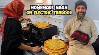 Making Chicken Shawarma And homemade Naan on electric Tandoor | Ordered neck and back massager