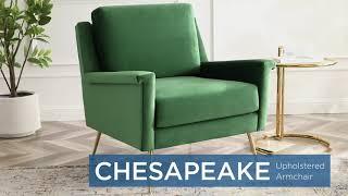 Chesapeake Performance Velvet Accent Armchair