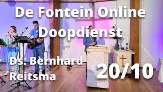 Online Kerkdienst | De Fontein Apeldoorn 20 oktober |  ds. Bernhard Reitsma