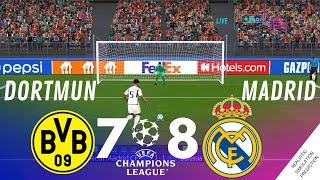 Penalty Shootout | Borussia Dortmund 7-8 Real Madrid | UEFA Champions League | Video Game Simulation