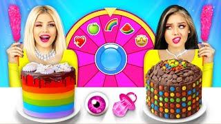 Rich VS Broke Cake Decorating Challenge!  Cooking Sweet 24 Hour & Extreme Mystery Wheel