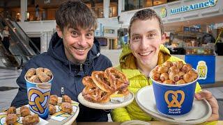 Two Brits try Auntie Anne’s Pretzels in a Mall