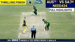 south africa vs australia 434 highlights| sa vs aus 2006 odi