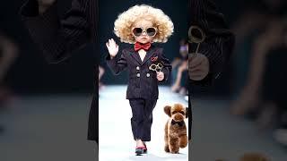 Pinstripe Perfection! Model vs Pup in Fashion Week 2025 Showdown