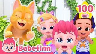 Meow  Explore Bebefinn House with the Cat Boo | Kids Songs and Nursery Rhymes +Compilation