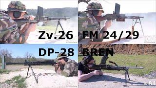 Automatic shooting : Kulomet Vz-26, FM 24/29, DP-28 and BREN LMG