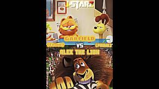 Alex The Lion Vs Garfield #meme #dreamworks #nickelodeon #madagascar #vs #garfield #edit #shorts