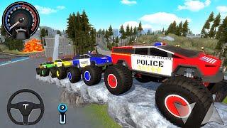 Juegos De Carros - Police Monster Trucks Impossible Driver #2 - Car Extreme Racing Android GamePlay