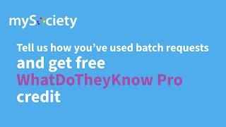 Tell us how you’ve used batch requests — get free Pro credit