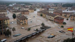 Now Spain is sinking! Flash floods turn streets into rivers in Lorca