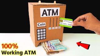 How to make a Simple ATM machine | Card board easy atm machine | Mini working Atm