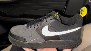 Nike Air Force 1 Low Cut Out Swoosh Black Reflective shoes