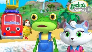 Helicopter Beach Rescue!  | Gecko's Garage  | Cartoons For Kids | Toddler Fun Learning